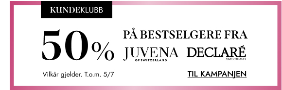 Kundeklubbkampanje 50 % på bestselgere fra Juvena & Declaré