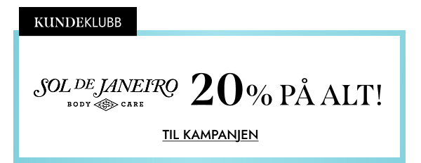 Kundeklubbkampanje 20 % rabatt på Sol de Janeiro