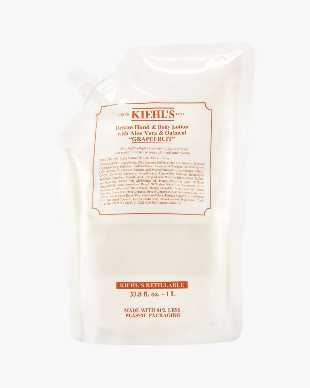 Kiehl's Hand and Body Lotion Grapefruit Refill 1000 ml Fredrik & Louisa