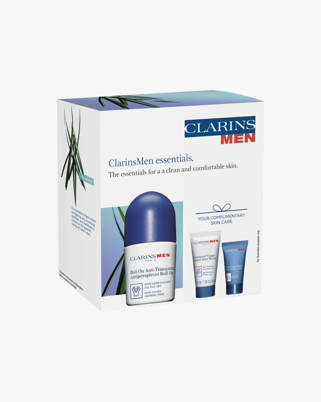 Clarins Herre RollOn Deodorant Gavesett Fredrik & Louisa
