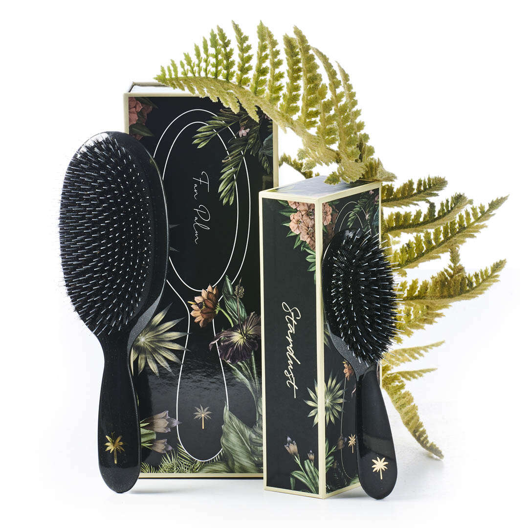 Fan Palm Hair Brush Large Stardust Fredrik & Louisa