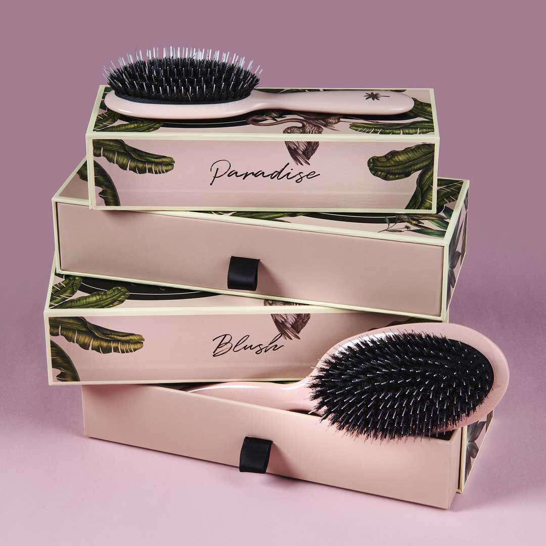 Fan Palm Hair Brush Medium Blush Rose Fredrik & Louisa