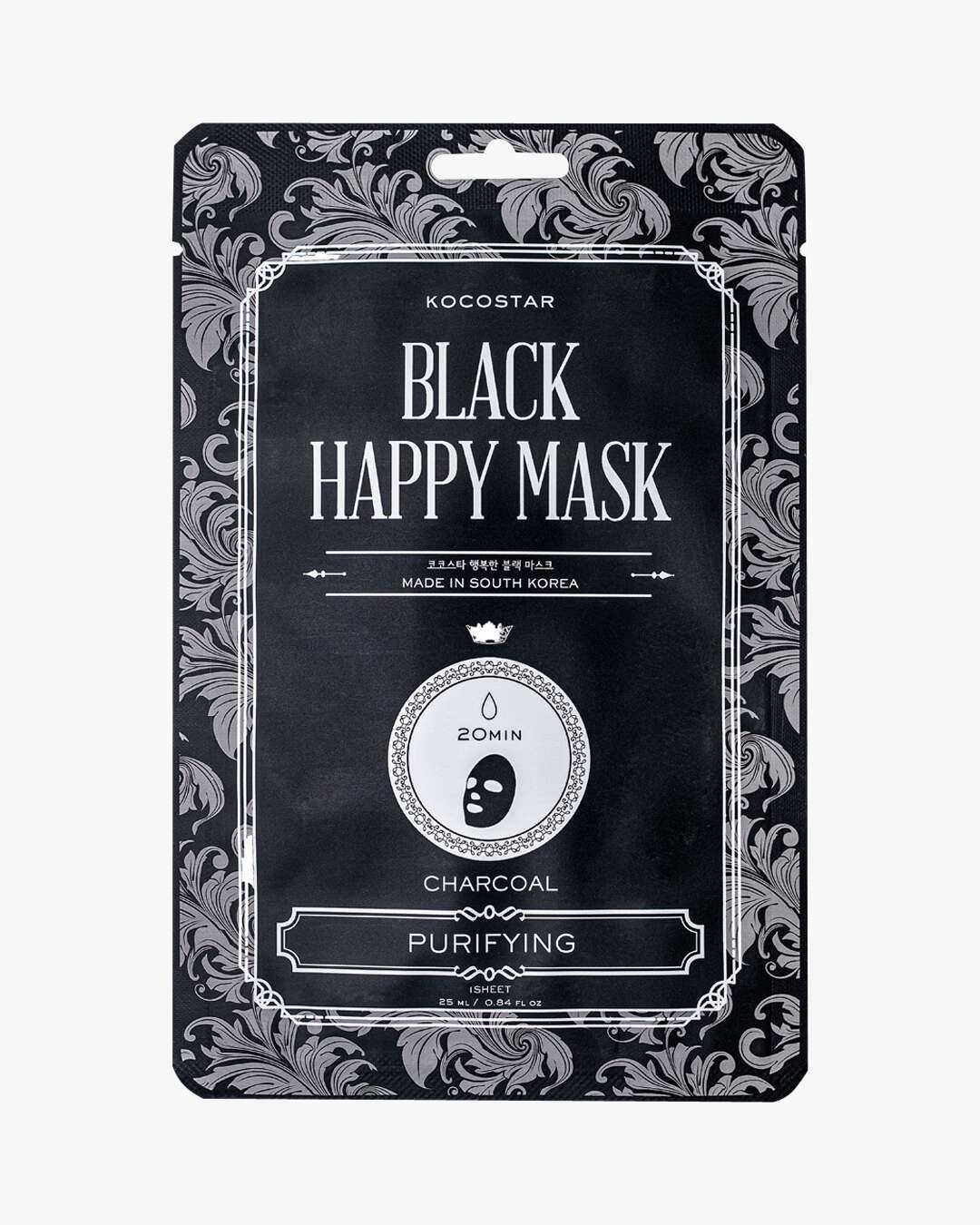 Black Happy Mask 1 stk
