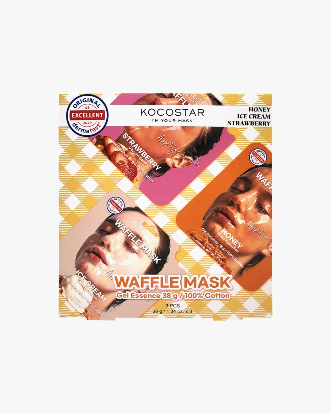 Waffle Mask Kit 3 stk