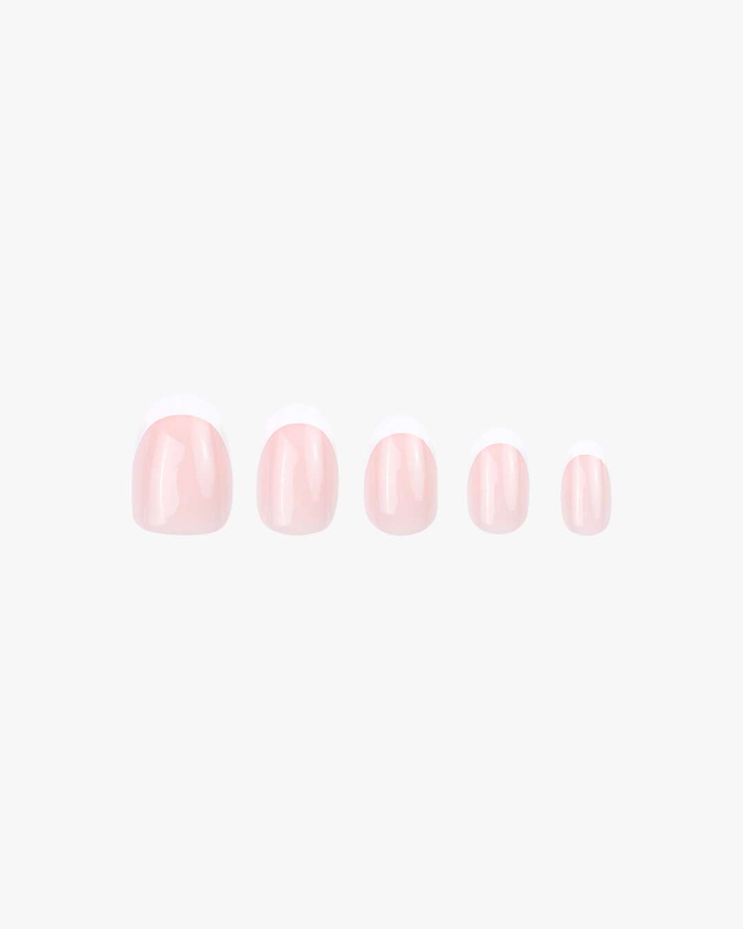 Bilde av Reusable Press-on Nails Classic French Almond 30 Stk