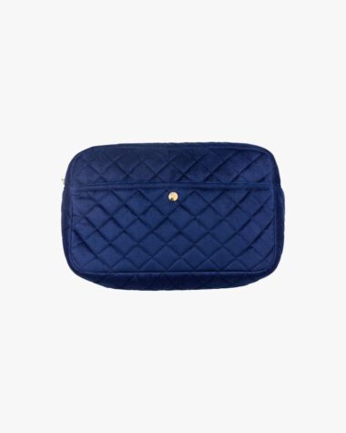 Produktbilde for Velvet Beauty Bag Midnight Blue Large hos Fredrik & Louisa