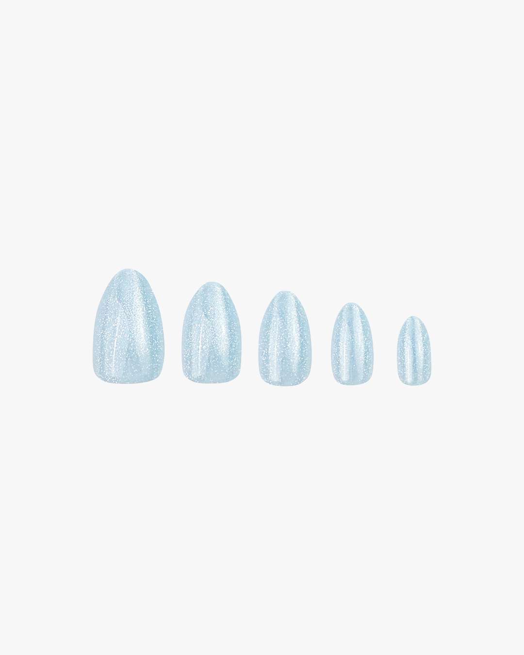 Reusable Press-On Nails Glacier Blue 30 stk