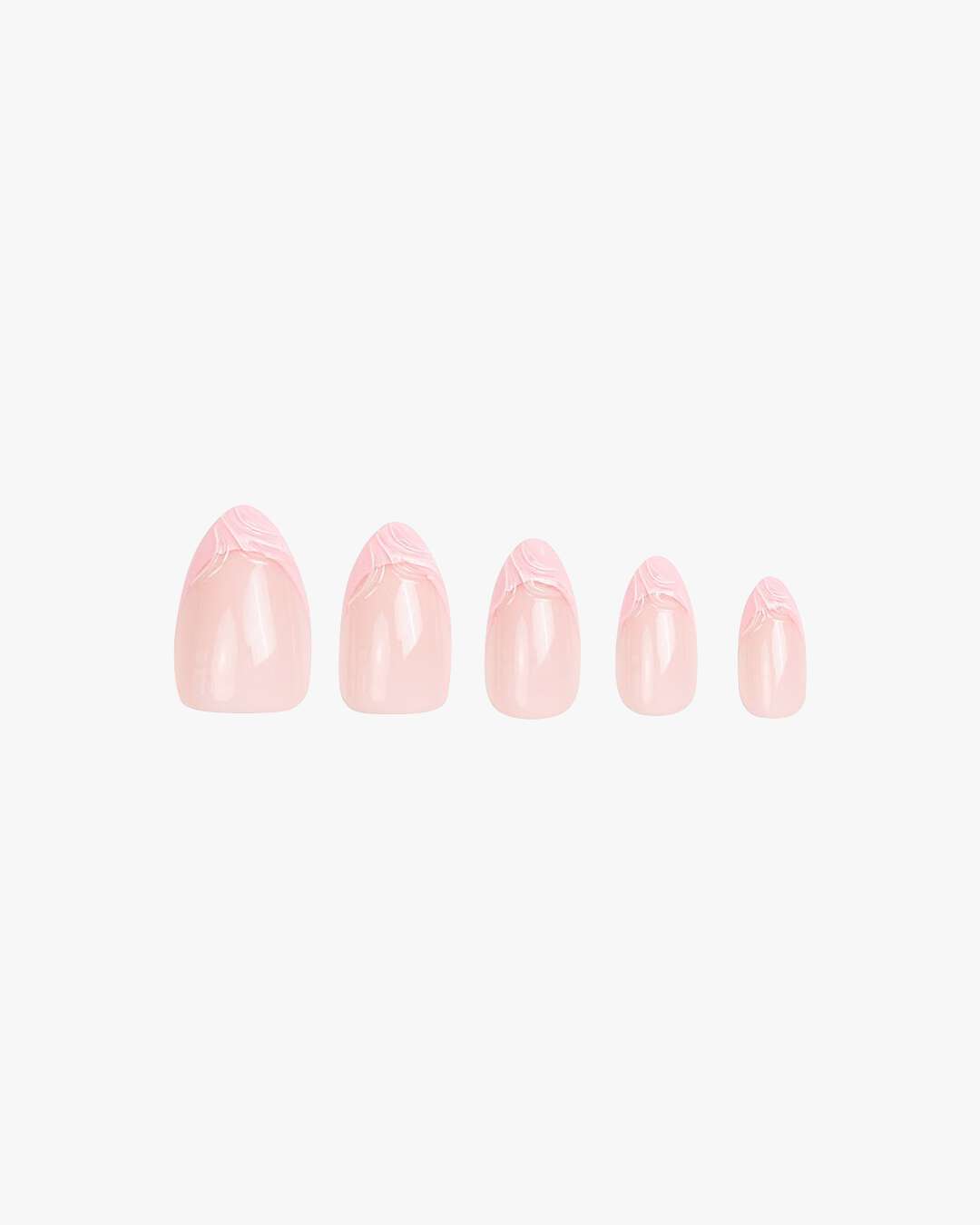 Reusable Press-On Nails Pink Wave 30 stk