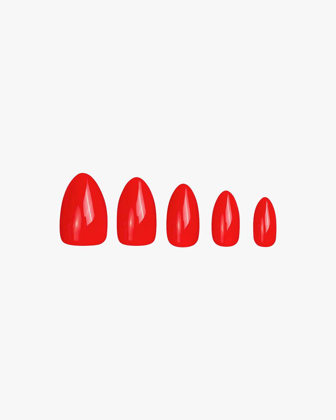 Reusable Press-On Nails Ruby Red 30 stk
