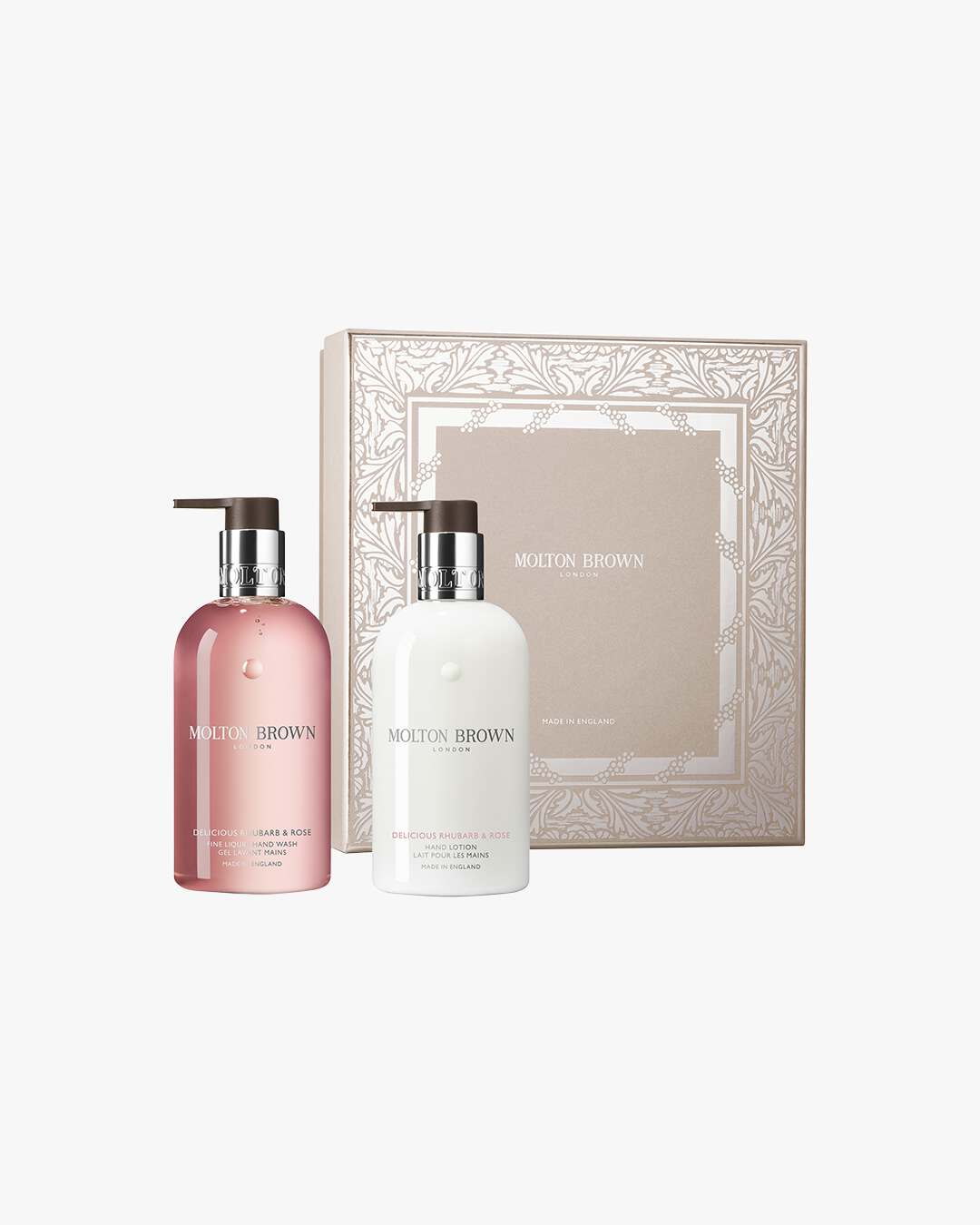 Delicious Rhubarb & Rose Hand Care Set 2 x 300 ml
