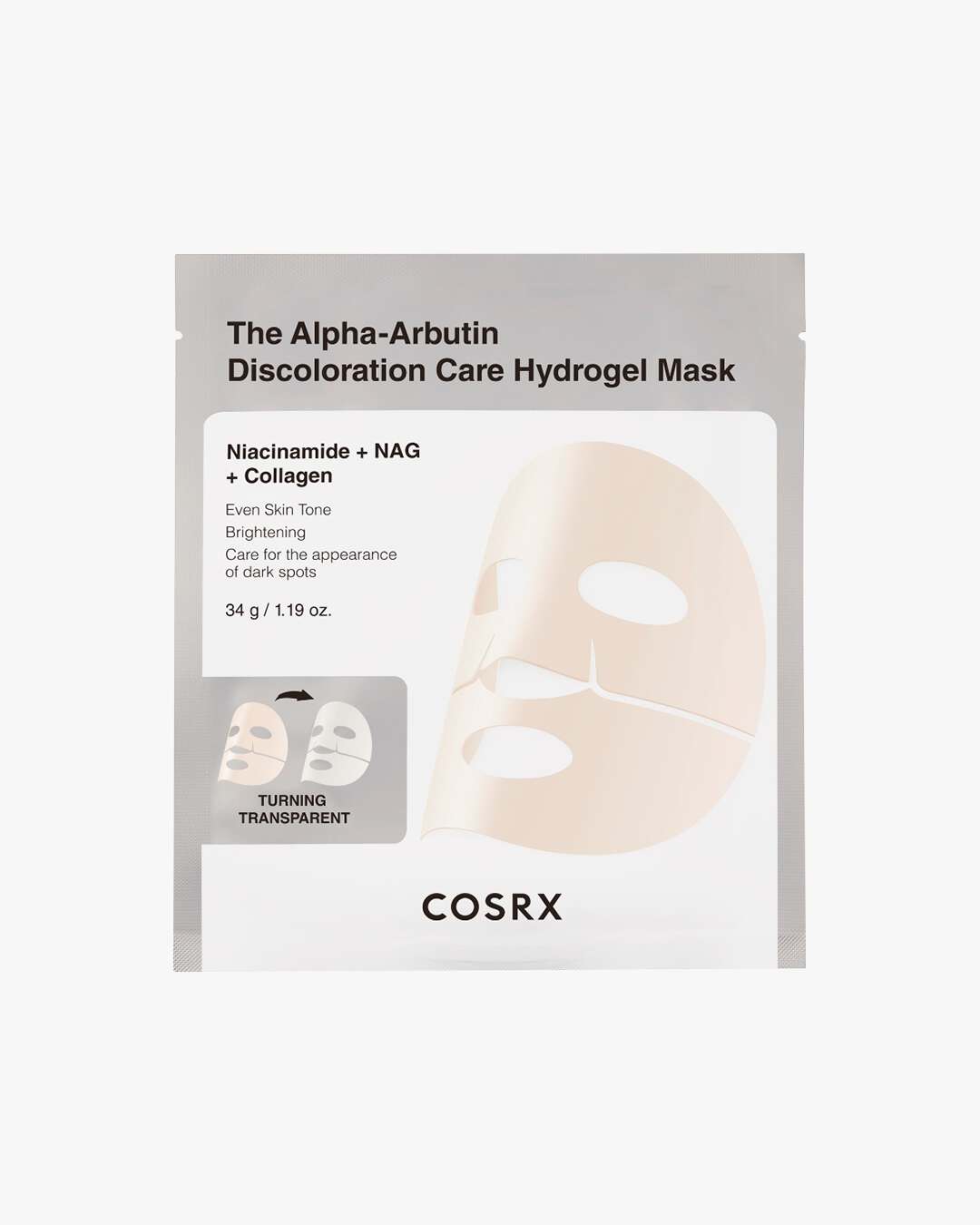The Alpha-Arbutin Discoloration Care Hydrogel Mask 3 x 34 g