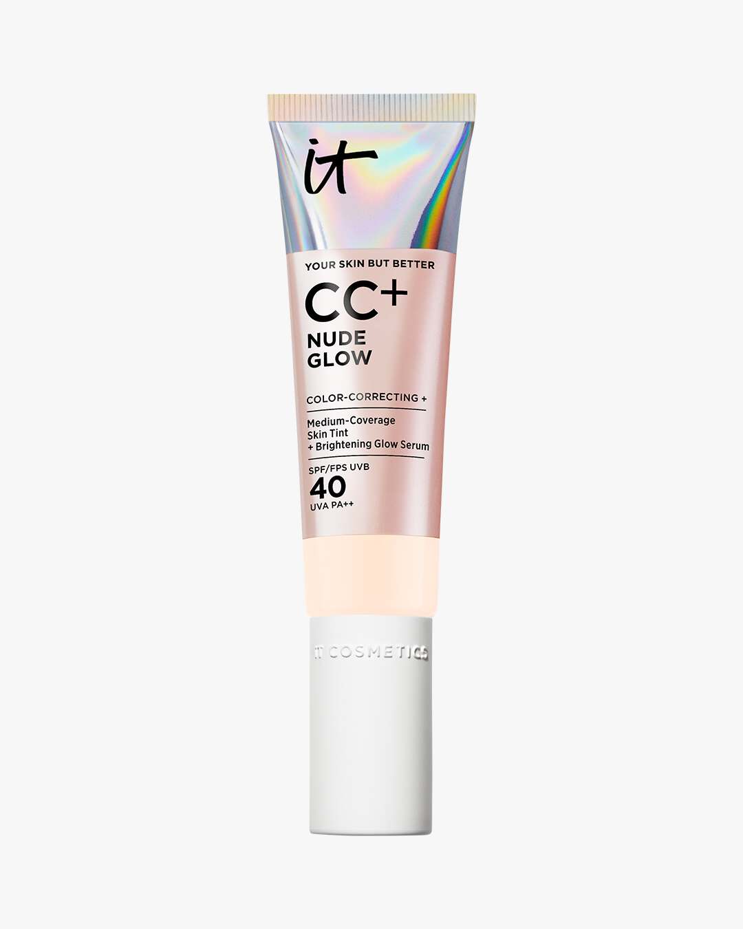 CC+ Nude Glow Lightweight Foundation + Glow Serum with SPF 40 32 ml (Farge: Fair Porcelain (N))
