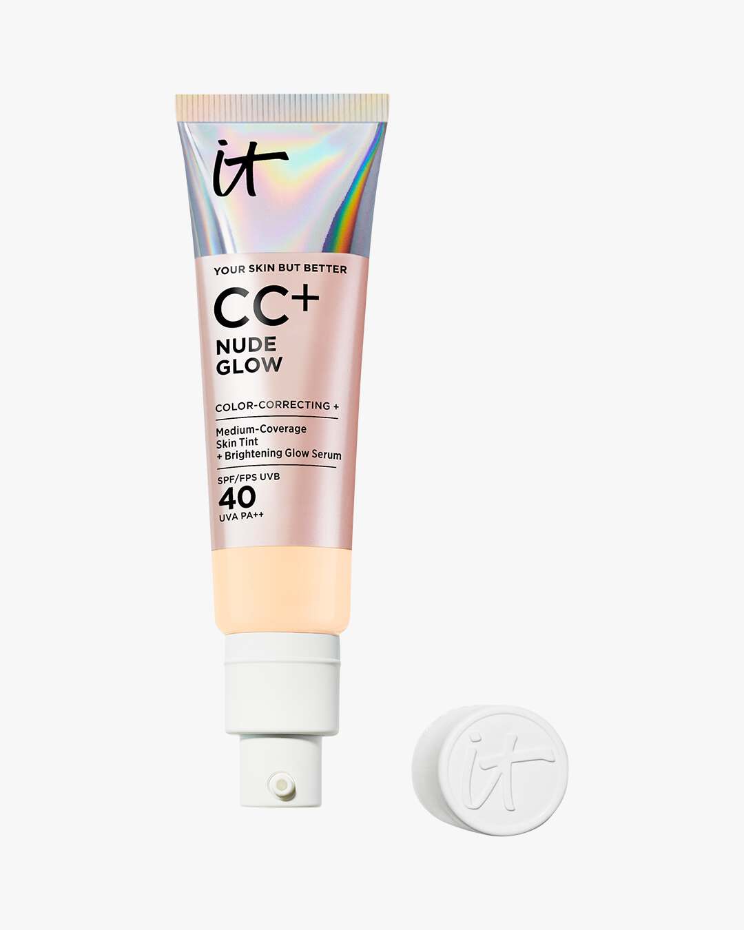 CC+ Nude Glow Lightweight Foundation + Glow Serum with SPF 40 32 ml (Farge: Fair (W))