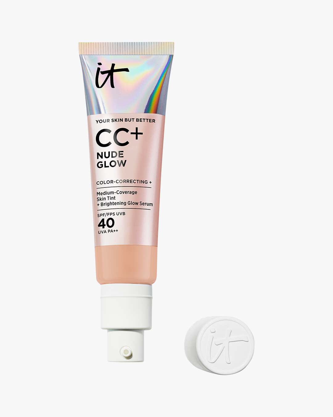 CC+ Nude Glow Lightweight Foundation + Glow Serum with SPF 40 32 ml (Farge: Neutral Tan (N))