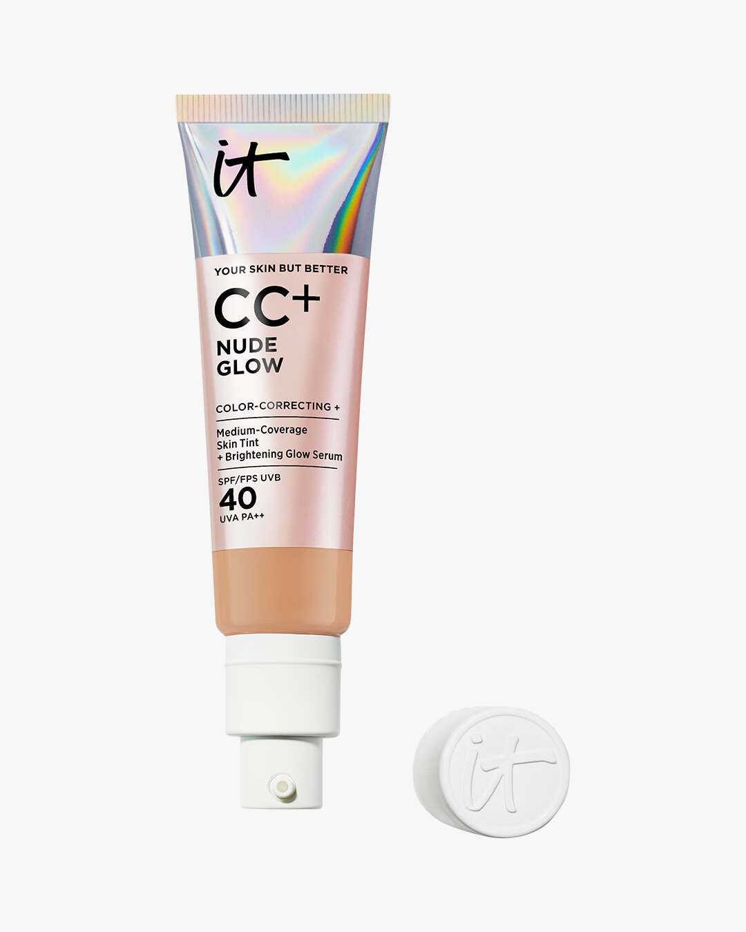 CC+ Nude Glow Lightweight Foundation + Glow Serum with SPF 40 32 ml (Farge: Rich (W))